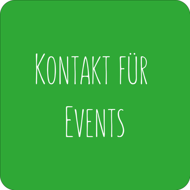 Grüne Fläche mit Text „Kontakt für Events“ – Evangelische Gesellschaft für Deutschland KdöR